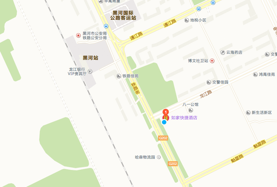 黑河市八一小区 如家宾馆旁